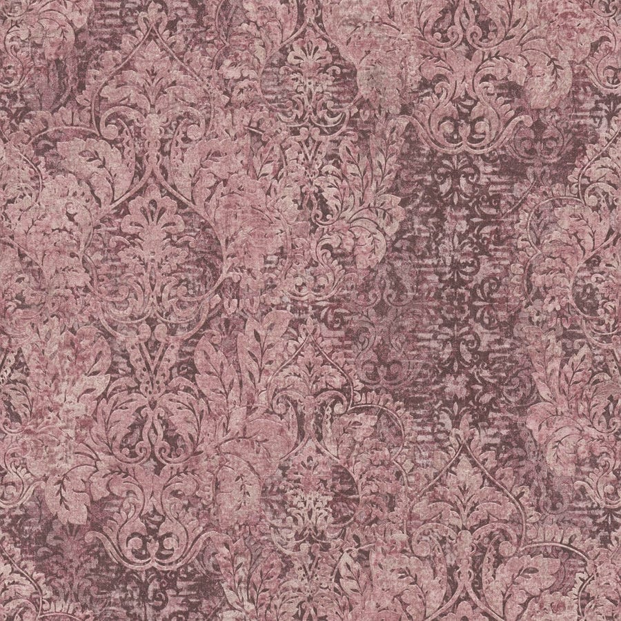 Alfombra Vinílica estilo barroco en rosa pastel