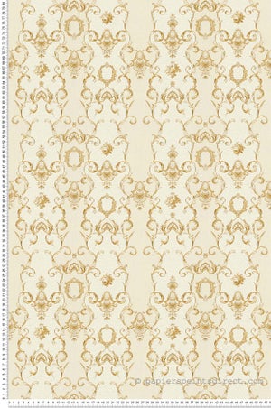 Carta parati barocco giallo oro 280x285 - Prodotto in offerta