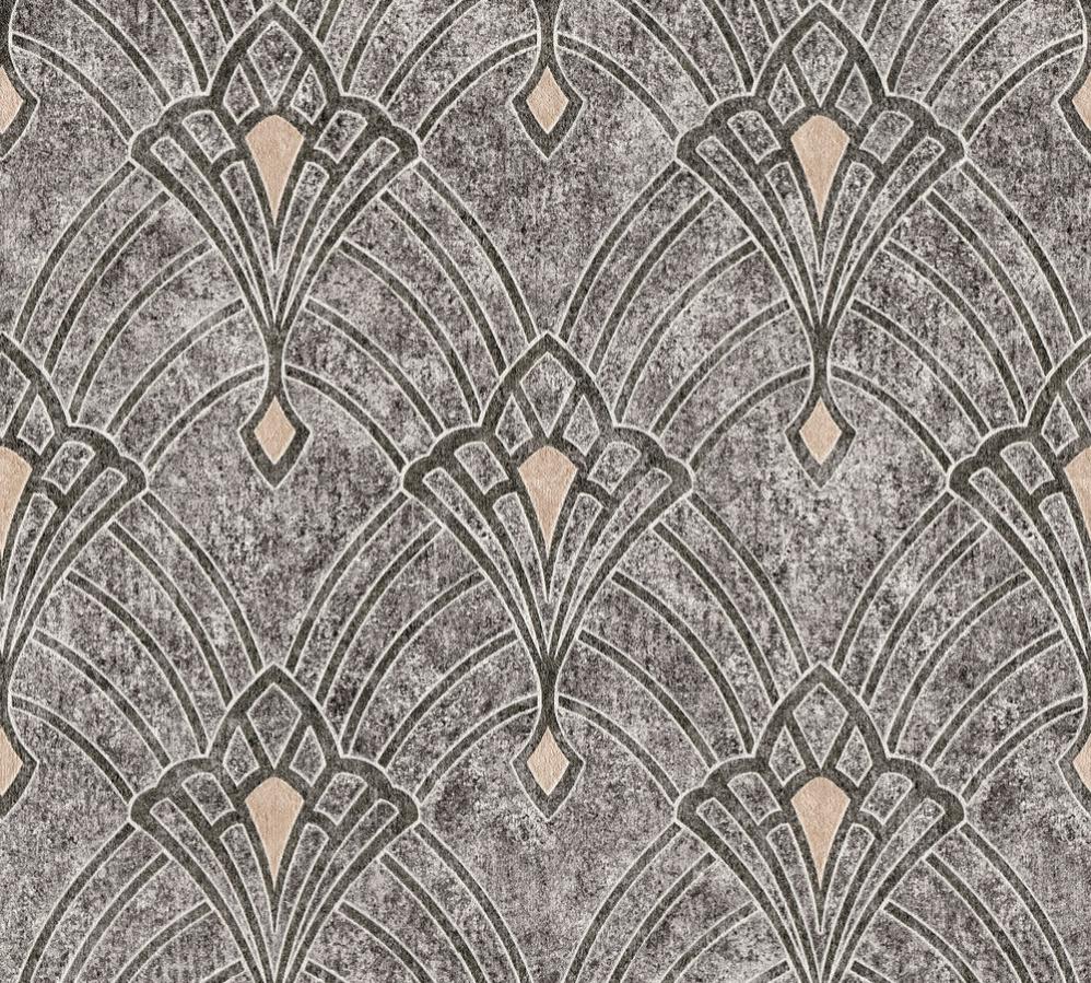 Papel pintado vintage decorativo con estampado desgastado papel pintado moderno retro papel pintado gofrado negro, blanco y marrón claro