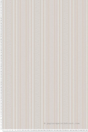 Papel pintado de estilo rayas en color gris-beige Shirting SR1552