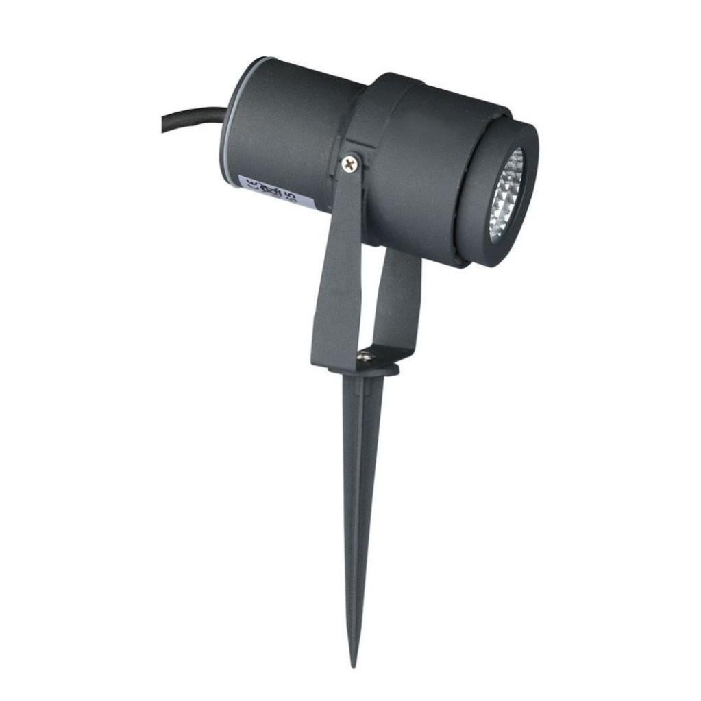 Faretto Led Da Giardino 12W Con Picchetto Colore Grigio Luce Verde Ip65 Sku-217552 | V-TAC