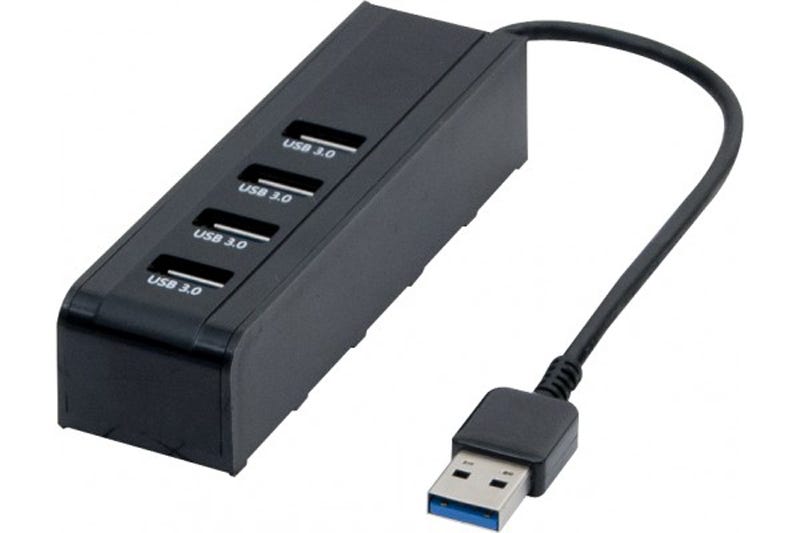 Hub USB 3.0 4 ports auto alimenté USB Type A Noir