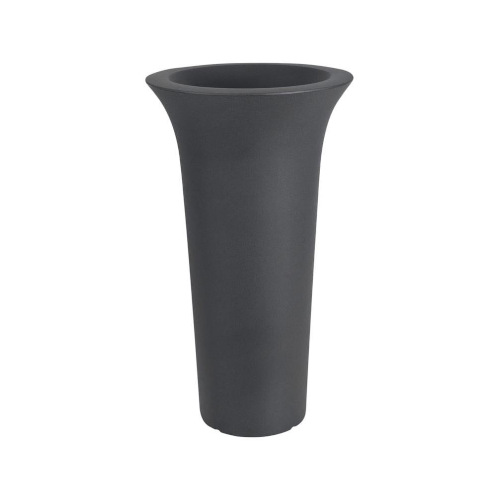 Vaso Lofly Con Sottovaso 27,5 Cm – Antracite, Plastica Resistente, 11,5 Litri Per Terrazzo E Giardino - 4