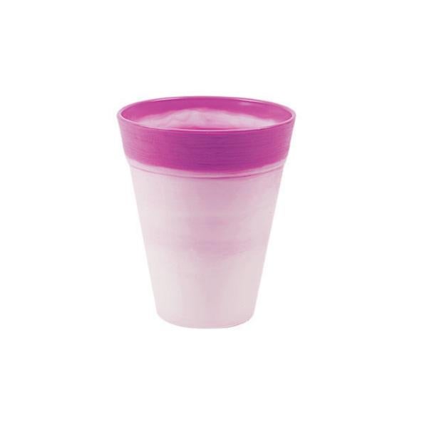 Set 2 Vasi In Zinco Per Ortensie Con Stampa Floreale - 21 Cm - UNUS Colore Blu