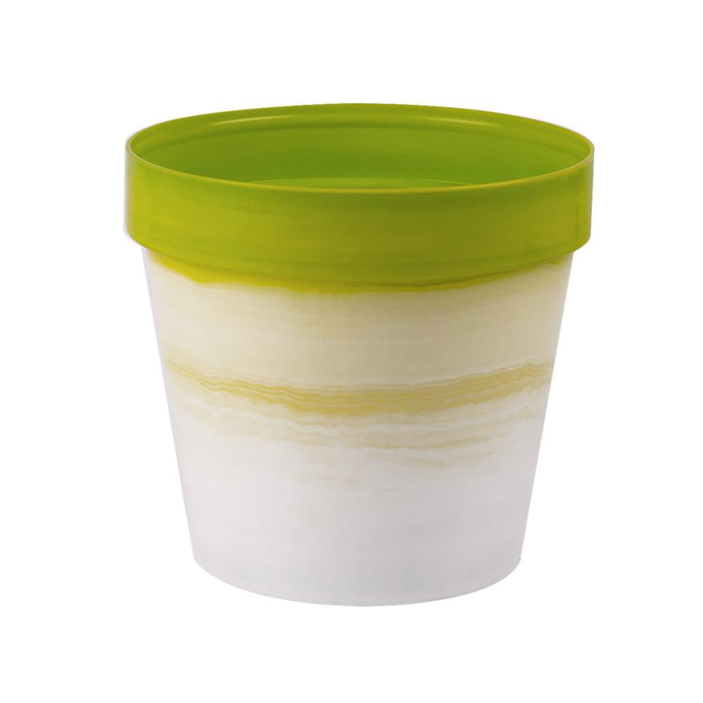 Kimmel Vaso Per Piante In Plastica Con Foro – 12 Cm, Bianco, Resistente, Ideale Per Casa E Giardino