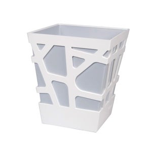 Vaso Per Piante Quadrato Mosaic Quadro 17 Idel Interno Esterno Auto Irrigazione Colore Bianco Taupe