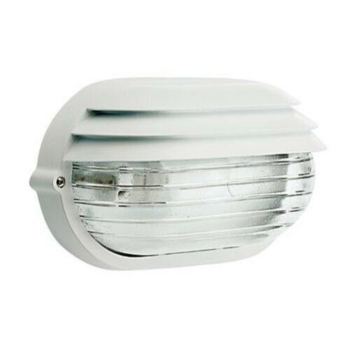 1PZ PLAFONIERA PALPEBRA ALLUMINIO ESTERNO 60w IP54 mm210x105x110h. bianco