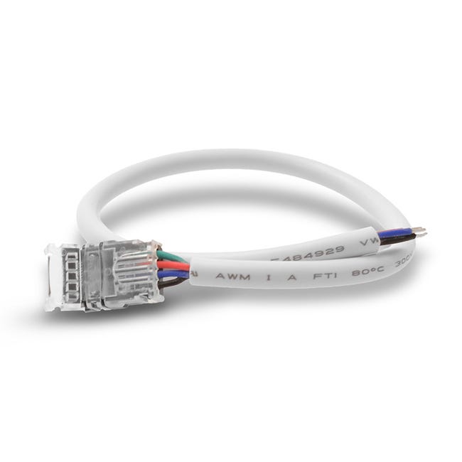 Connecteur câble ruban led IP20 12mm RGB+W+WW