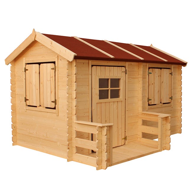 Casa de madera para niños exterior - Casita de campo para niños  L184xL241xA151cm/  Casa de juguete de exteriores | Leroy Merlin