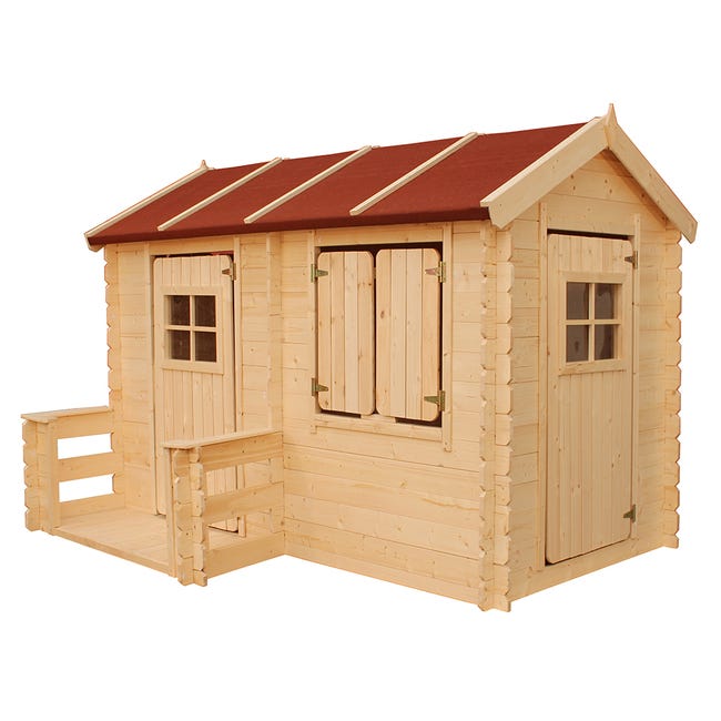 Timbela maison en bois pour enfants - Maison de jeux pour l'extérieur  241x187xH151cm/2.63m2 - maison jardin enfant exterieur bois