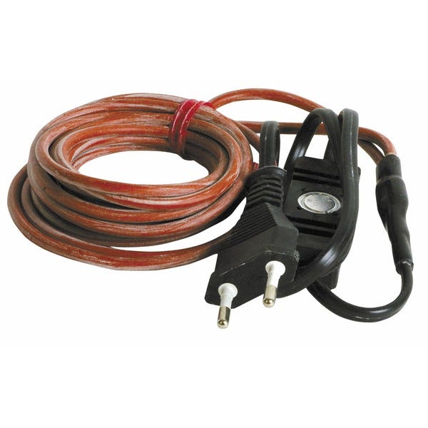 Câble chauffant antigel 230V 12m-16 W/m avec Thermostat pour la