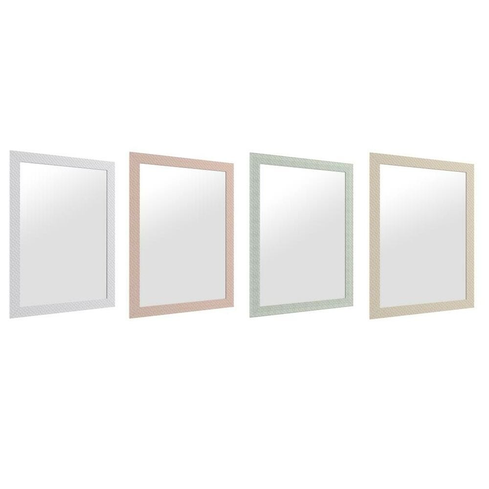 Espejo de pared DKD Home Decor 70 x 2 x 96 cm Cristal Beige Rosa Verde Gris  claro Poliestireno Urbano (4 Piezas) 8424001872053 S