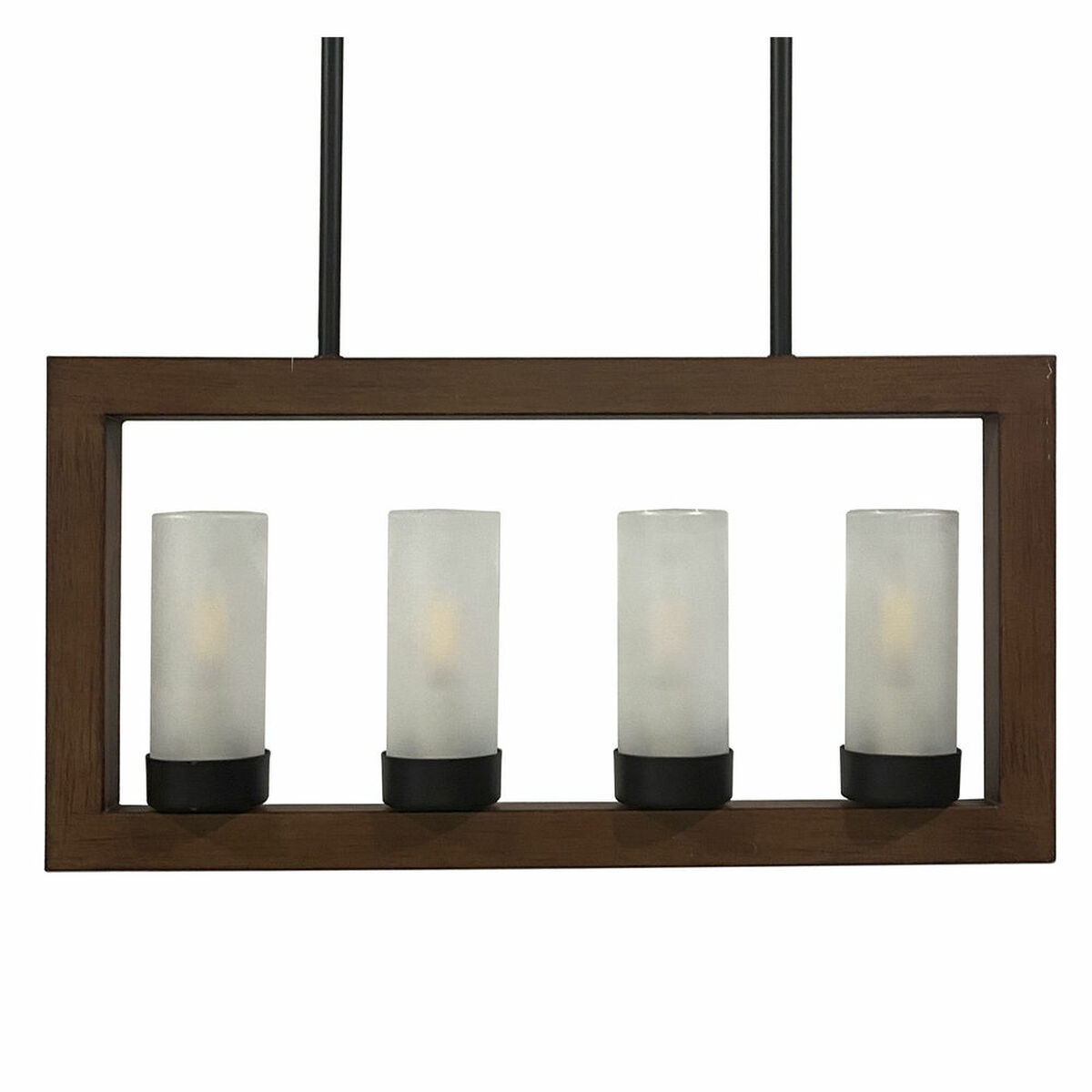 Lámpara de techo dkd home decor marrón aluminio cristal (52 x 6 x 26 cm)