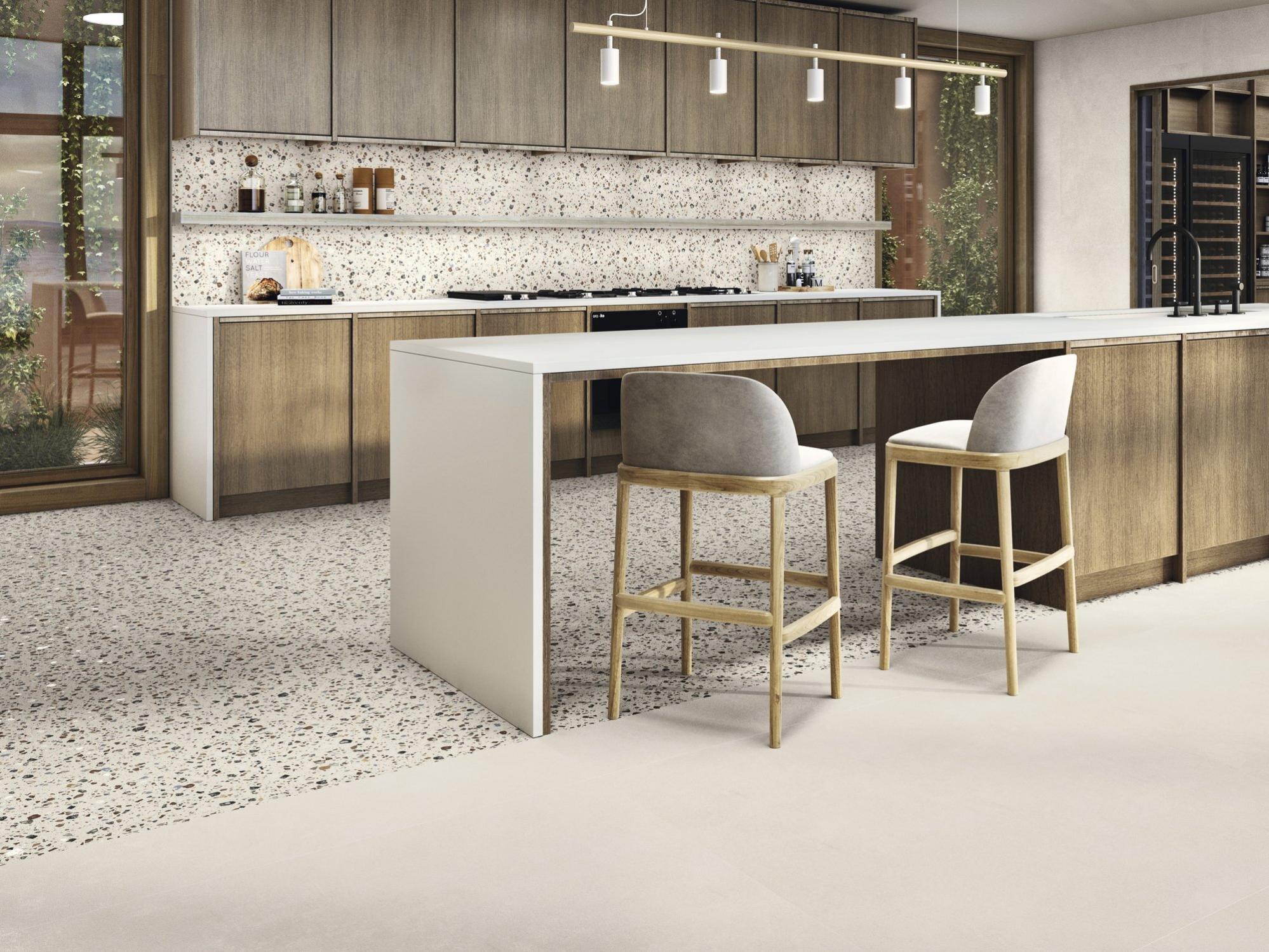 Carrelage effet Terrazzo COCCIO 60x60 rectifié Mix - Les Carreaux de
