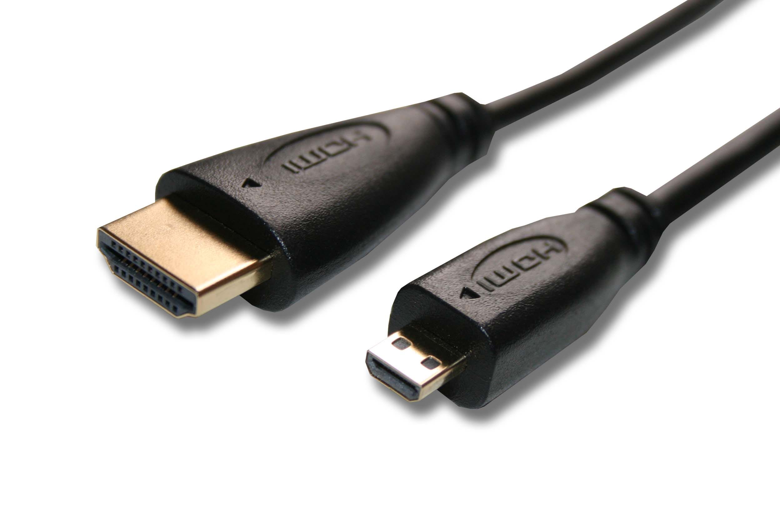 Vhbw câble HDMI, Micro HDMI à HDMI 1.4 pour Tablette, Smartphone