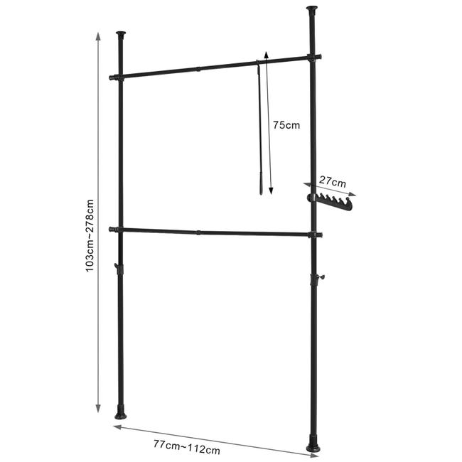 Armadio Cabina Guardaroba Appendiabiti In Tessuto 4 Scomparti Con Due Aste Appendiabiti 10845170cm Nero Armadio In Tessuto 69594094 Armadio Cabina Guardaroba Appendiabiti In Tessuto 4 Scomparti Con Due Aste Appendiabiti 10845170cm Nero Armadio In Tessuto 69594094
