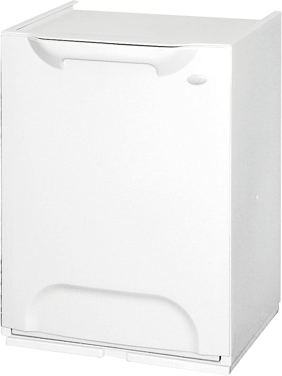 GrecoShop Pattumiera Componibile Per Raccolta Differenziata, Modulo Bianco In Polipropilene, Fissabile A Parete - 3