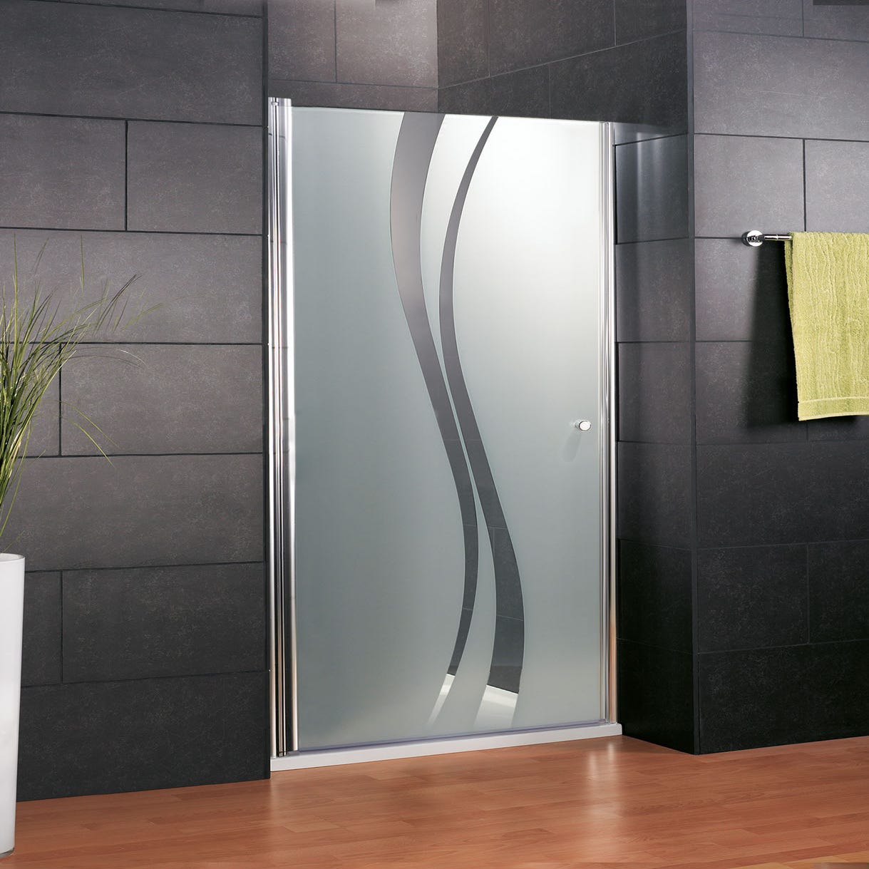 Schulte porte de douche pivotante, 80 x 192 cm, verre 5mm