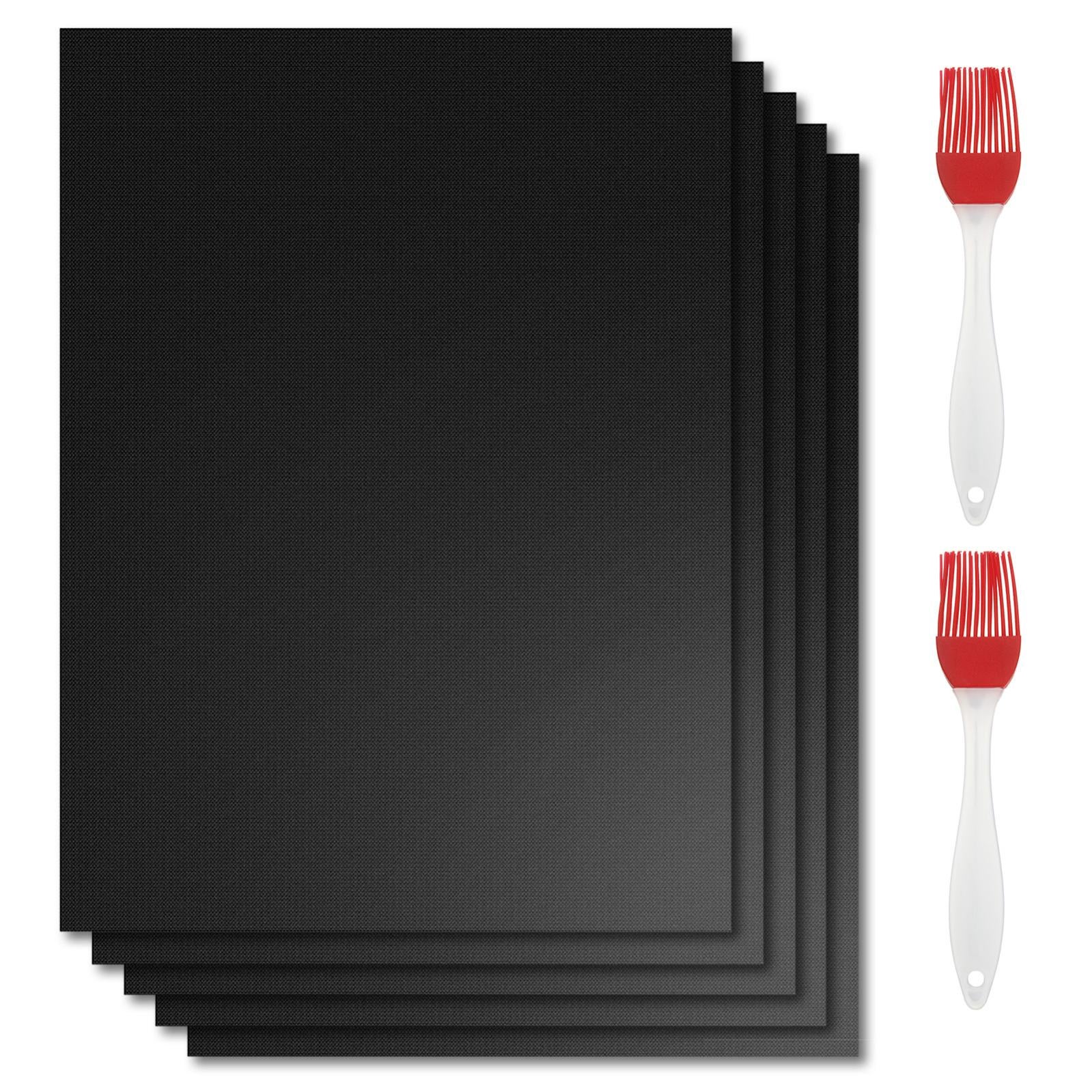 INF Set Di 5 Tappetini Per Barbecue In Teflon – 40x33 Cm, Riutilizzabili, Antiaderenti, Adatti A Grigia A Carbone, Forno E Elettrica, Fino A 260°C - 4