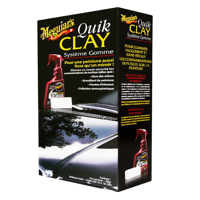 Gomme de nettoyage Quik Clay, gomme voiture et produit de nettoyage  Brillance Eclair : Meguiar's