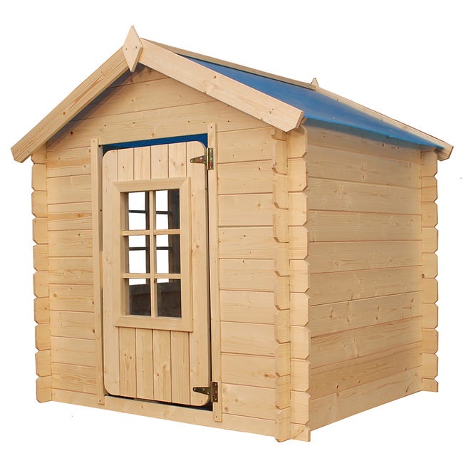 Casa de madera para niños exterior - Casita de campo para niños - 111 x  113x A121 cm Casa de juguete de exteriores - Casa jardin niños madera |  Leroy Merlin