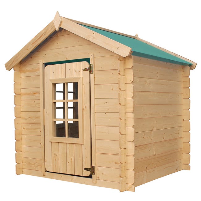 Casa de madera para niños exterior - Casita de campo para niños - 111 x 113  x A121 cm Casa de juguete de exteriores - Casa jardin niños madera M570Z-1  | Leroy Merlin