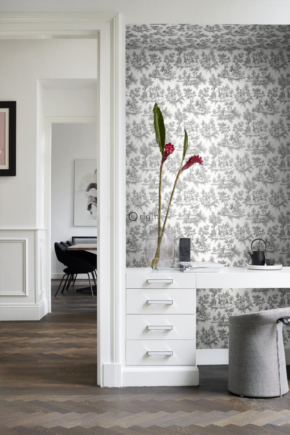 Papier Peint Toile De Jouy Leroy Merlin
