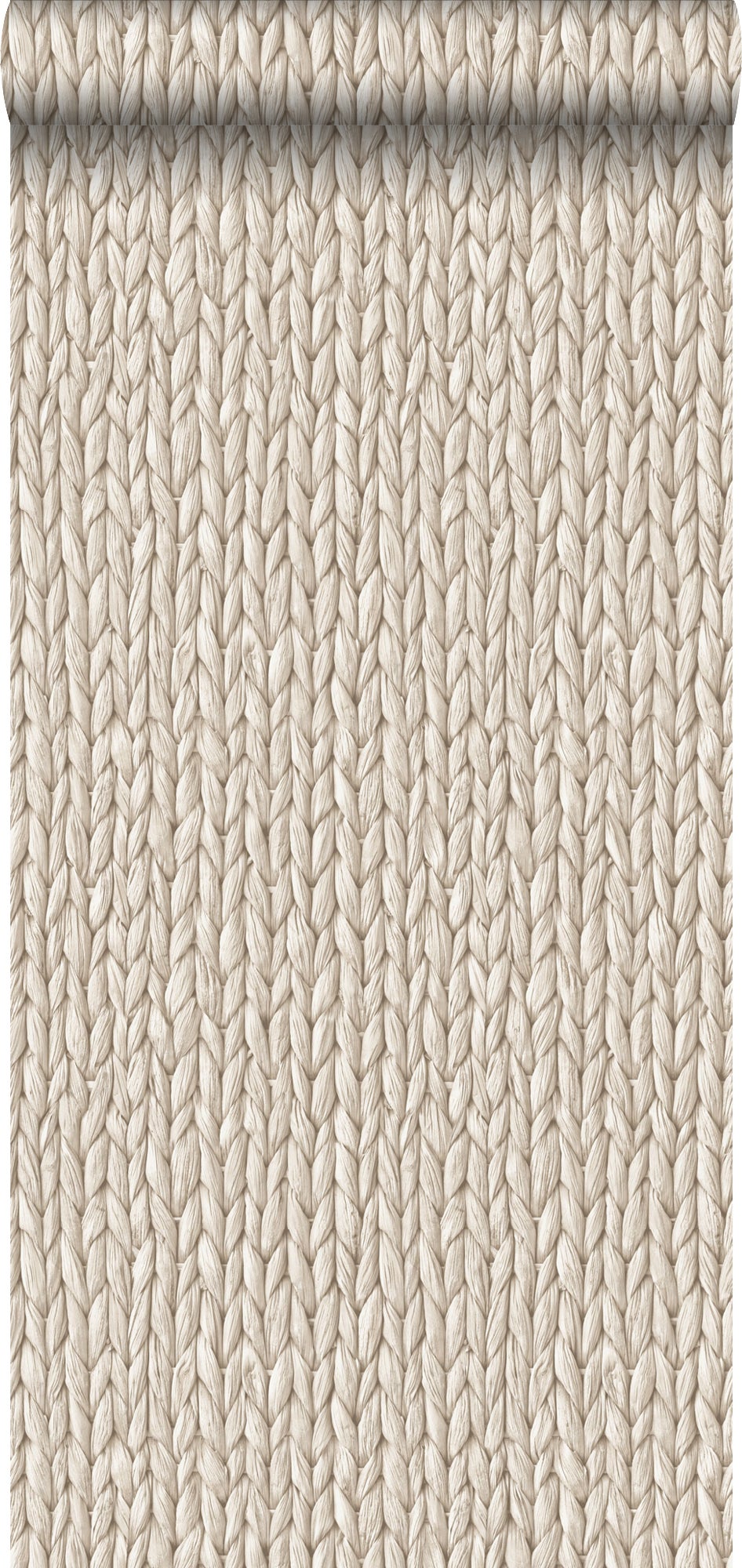 Papel pintado efecto tejido beige crema claro - 53 cm x 10,05 m - estahome