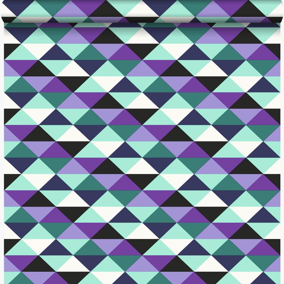 carta da parati astratto modello triangolo viola e blu chiaro azzurro -  carta da parati