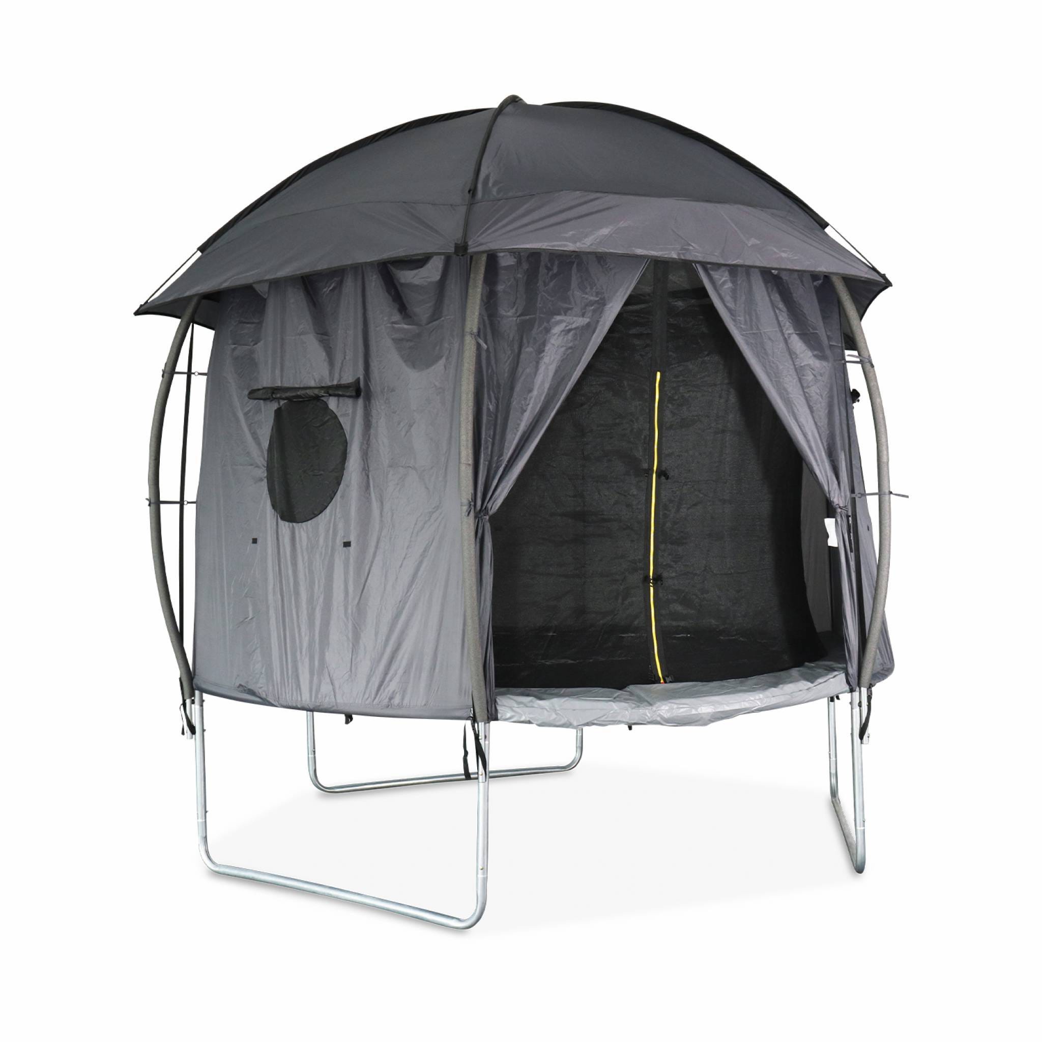 Tenda da campeggio per trampolino, capanna, poliestere, trattamento UV, 1  porta, 3 finestre e borsa di trasporto