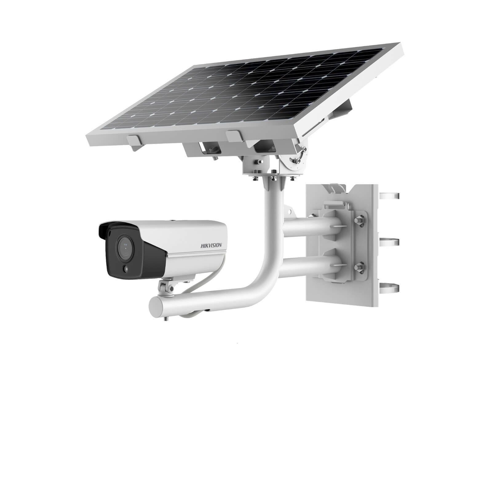 Kit de cámara IP 4G con tubo + fuente de alimentación solar de 2 MP y 30 m