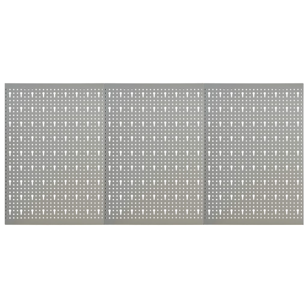 vidaXL Panneaux perforés muraux 3 pcs 40x58 cm Acier