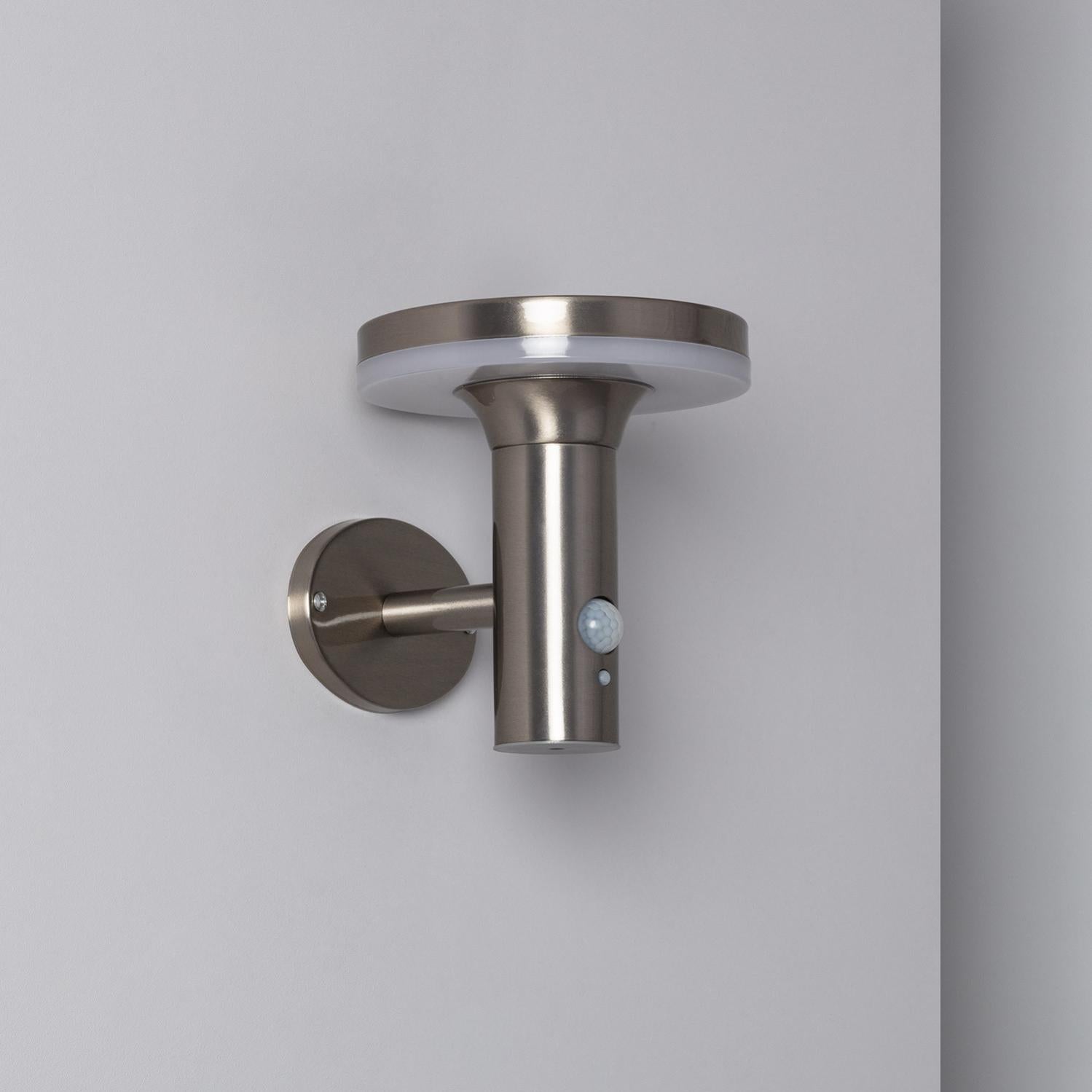 Applique Murale LED Extérieure Solaire Inox Helios avec Détecteur de
