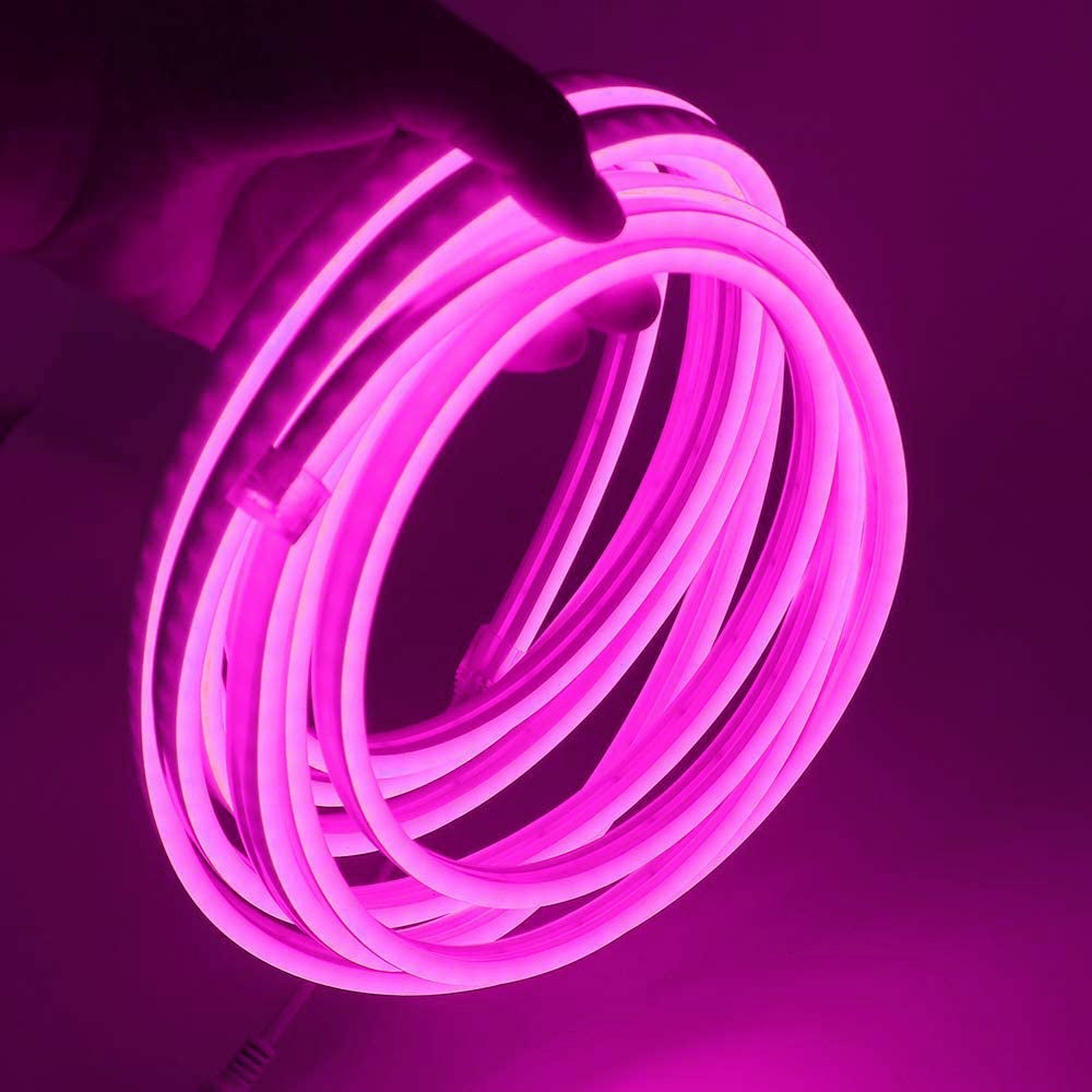 Striscia LED neon flessibile flex ribbon impermeabile 12V luce esterni  decorazione feste insegne pubblicitarie tubo luminoso IP65 VIOLA