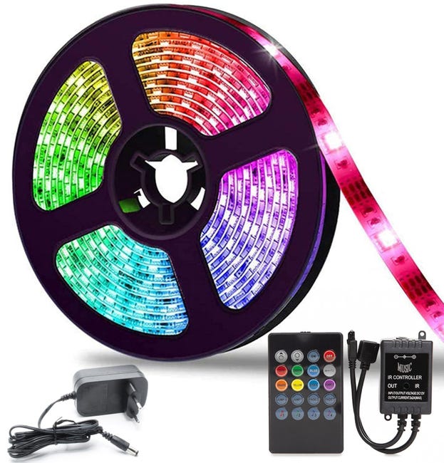 DBFAIRY Striscia LED a batteria, 2 m, 60 LED, con timer a distanza, impermeabile, per camera da letto, armadio, casa, feste, decorazione (bianco caldo DBFAIRY Striscia LED a batteria, 2 m, 60 LED, con timer a distanza, impermeabile, per camera da letto, armadio, casa, feste, decorazione (bianco caldo