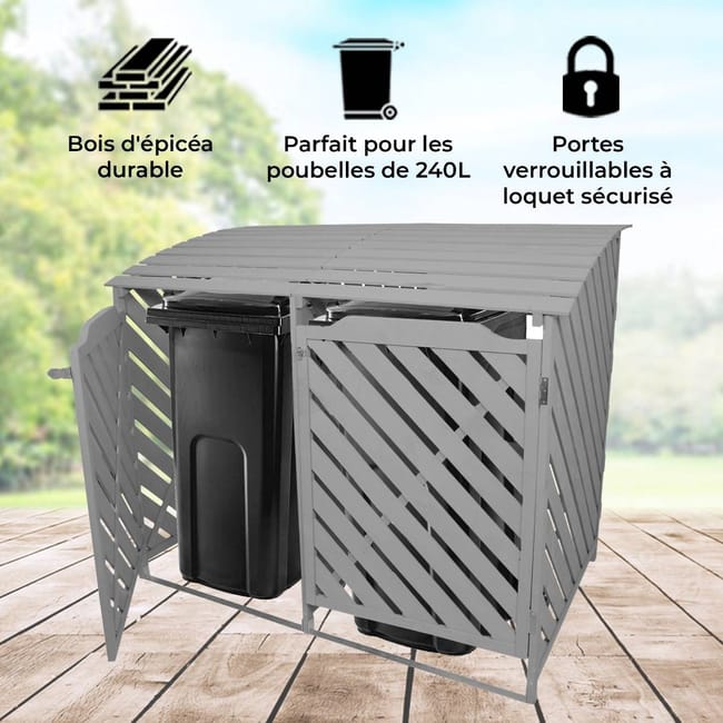 Cubo de basura discount gris