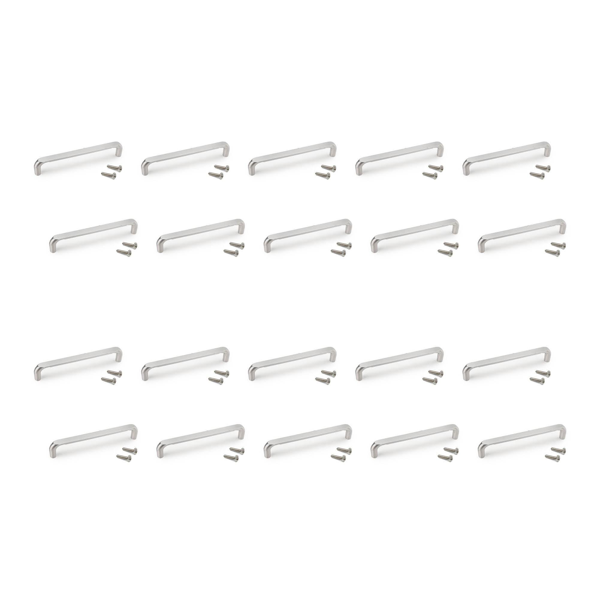 Emuca 9160951 Handgrepen voor meubelstuk, CC 128 mm, Zamak, nikkel gesatineerd, 20 stuks Emuca 9160951 Handgrepen voor meubelstuk, CC 128 mm, Zamak, nikkel gesatineerd, 20 stuks