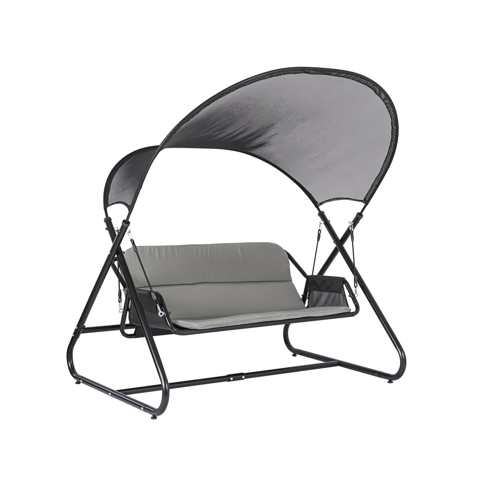 Hamaca colgante columpio balancín jardín 2 plazas con el techo de gris 164 x 152 x 184 cm ogs58-hg sobuy es