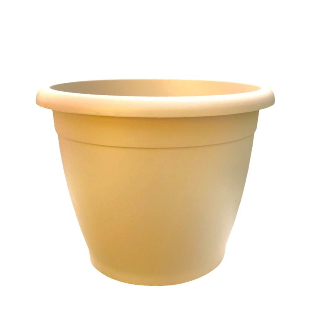 Sottovaso Tondo Naxos In Plastica Diametro 37x5 Cm Bianco - VECA Per Interno/esterno