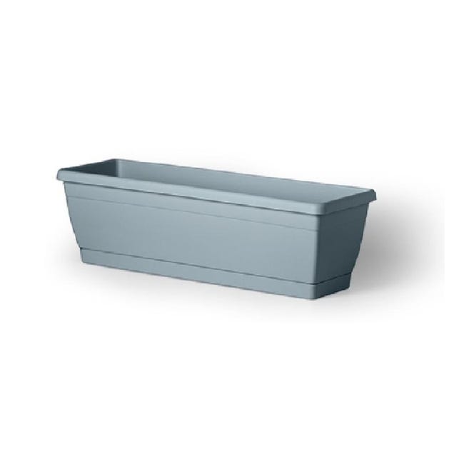 Fioriera Balconella con Sottovaso 50cm Antracite BAMA Fioriera Balconella con Sottovaso 50cm Antracite BAMA