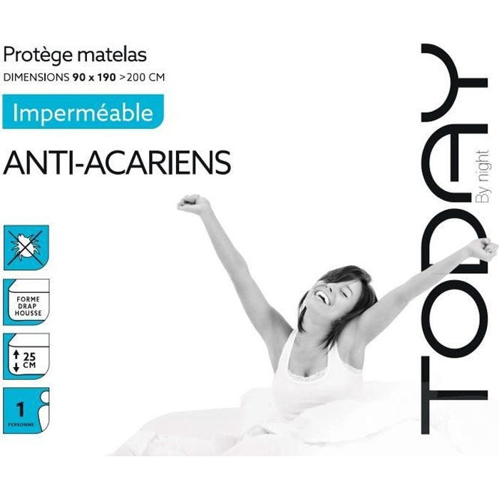 Alèse protège-matelas 100 x 190 cm imperméable 100% coton France
