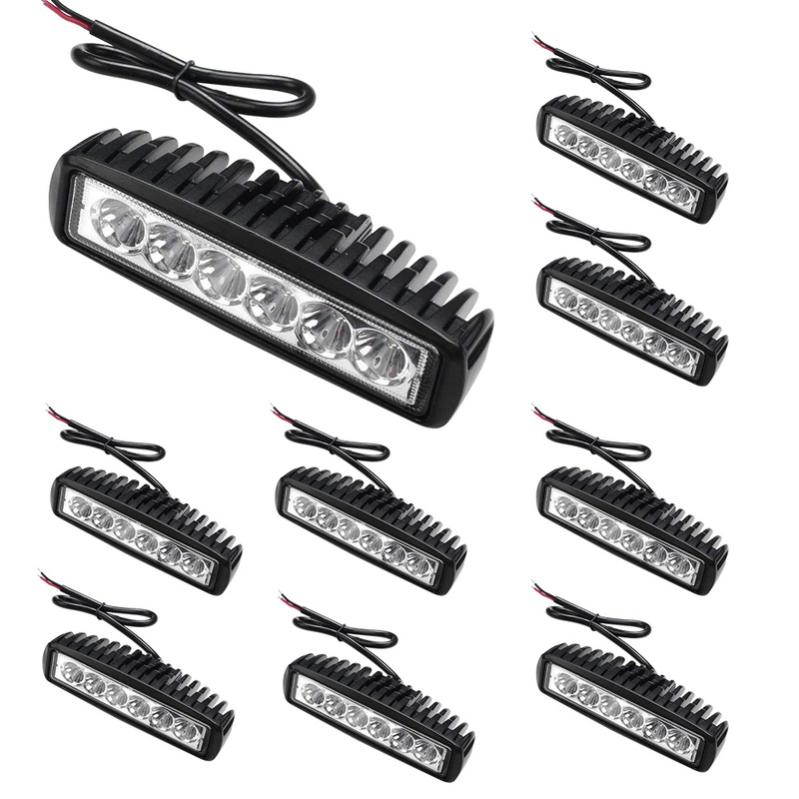 Biqing Faro da Lavoro,72W Faretti LED Off Road Flood Luci da Lavoro a led Luce Ausiliaria 12V 24V Fendinebbia Luci Faretti LED Supplementari 7200LM Impermeabile IP67 per Moto Truck ATV SUV UTV