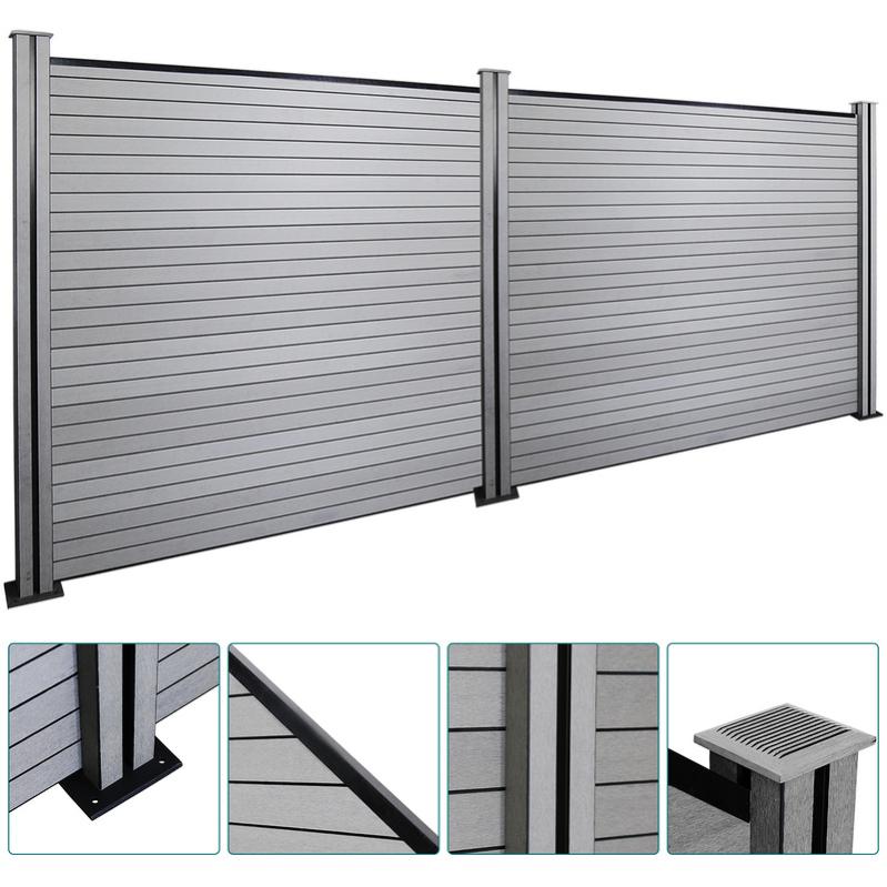 Clôture de jardin WPC Gris 370 x 186cm Leroy Merlin Clôture de jardin WPC Gris 370 x 186cm Leroy Merlin