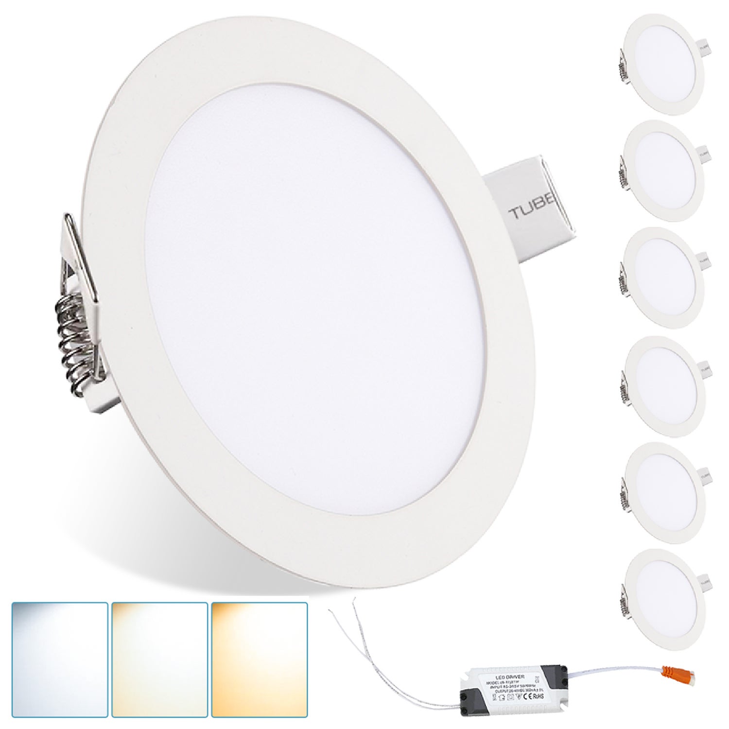 Spot LED encastré, panneau led, spot encastrable de salle de bain，spot led  encastrable , spot encastrable led 20x 18W 3 couleurs en 1