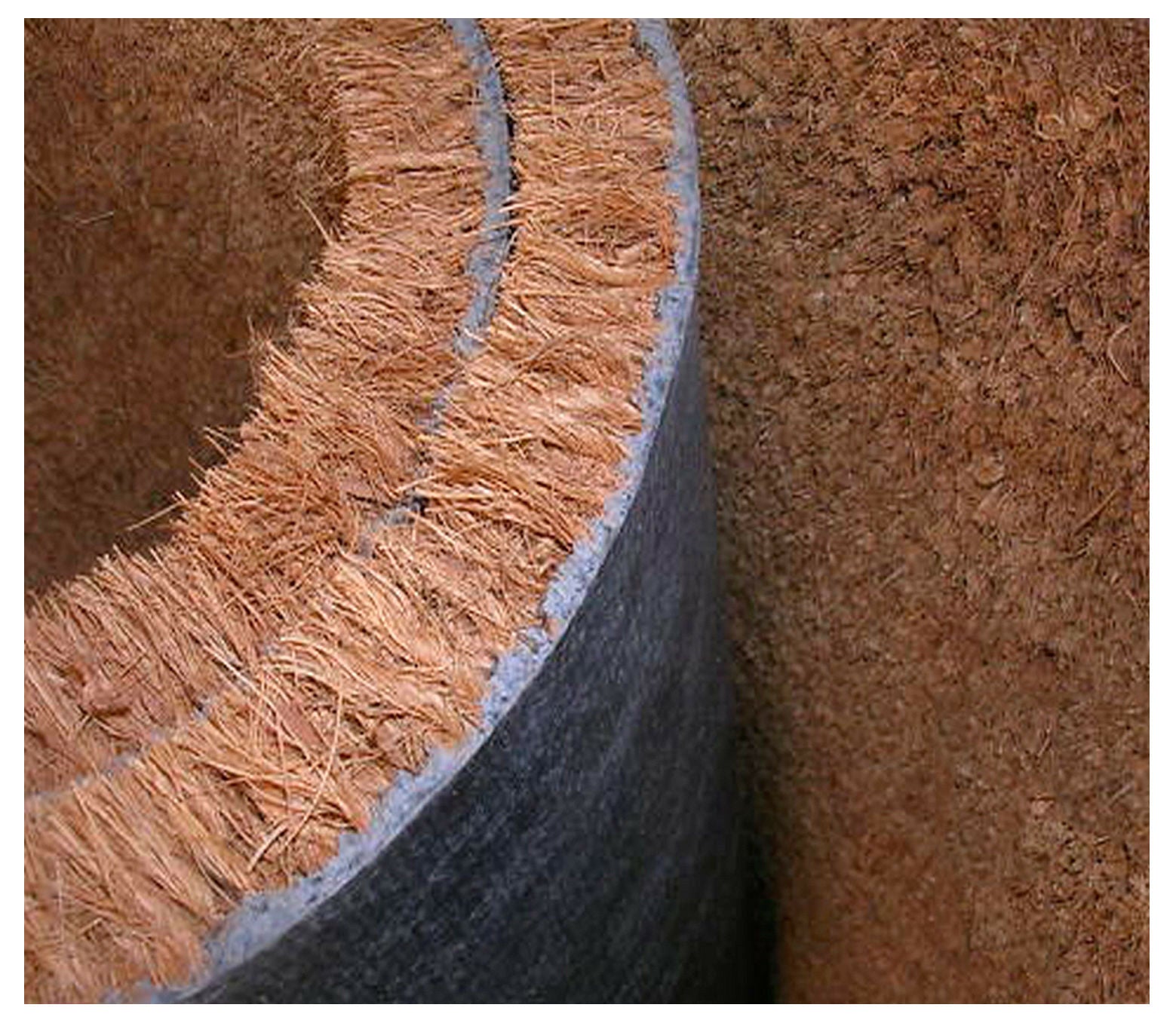 Felpudo fibra de coco 100x300 cm antideslizante entrada casa robusto rectangular beige