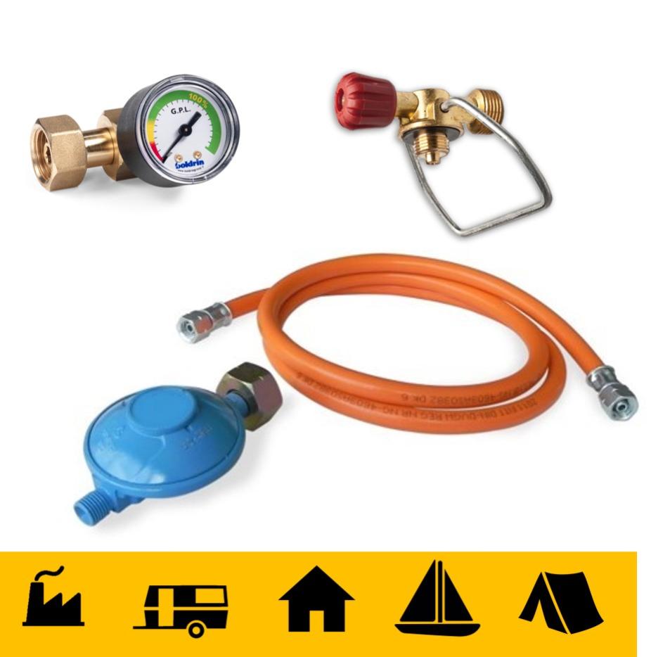 BBTO Kit di 12 beccucci di ricambio per bombole del gas con tappo a vite, tappo di guarnizione e 2 tipi di tappo di sfiato per bombole del gas, kit di ugelli