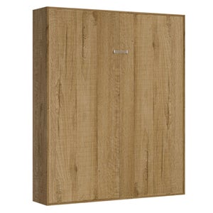 Kentaro Oak cama matrimonio abatible 160 x 190 cm armario pared madera