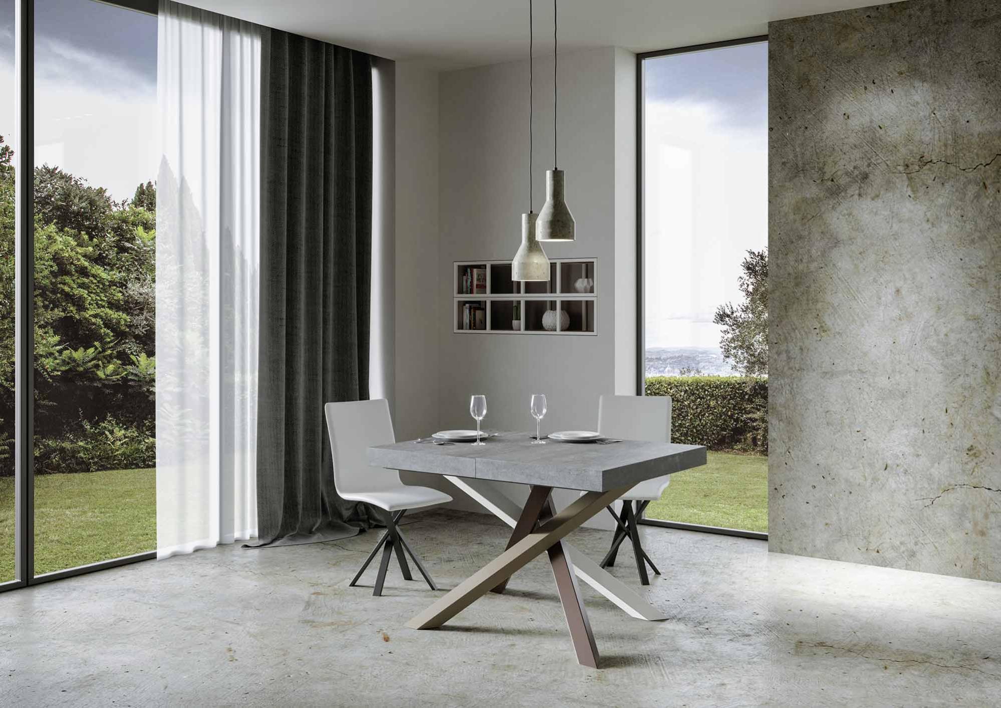 Itamoby Tavolo allungabile Tecno Premium in nobilitato e talaio in ferro da 130(234)x90 cm