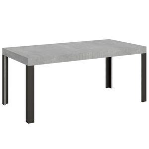 Table extensible 90x90/246 cm Linea Chêne Nature cadre Anthracite