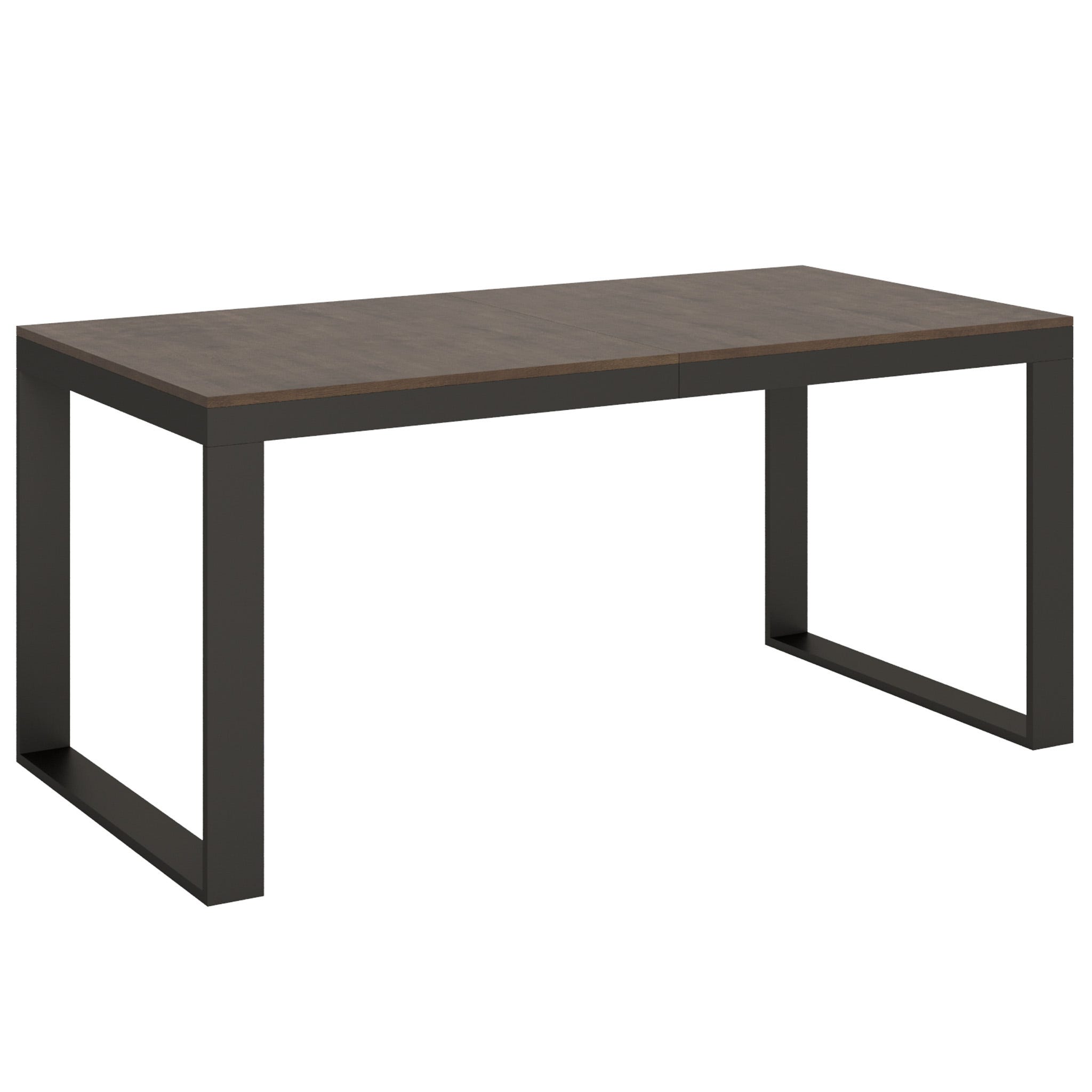 Mesa de comedor diseño extensible blanca patas madera L180-260